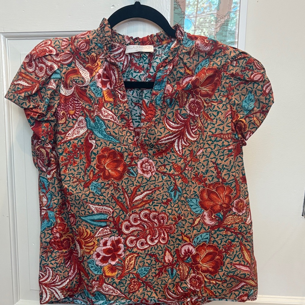 Ulla Johnson Multicolor Floral Blouse